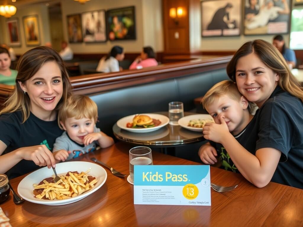 Family dining with Kids Pass restaurant discount