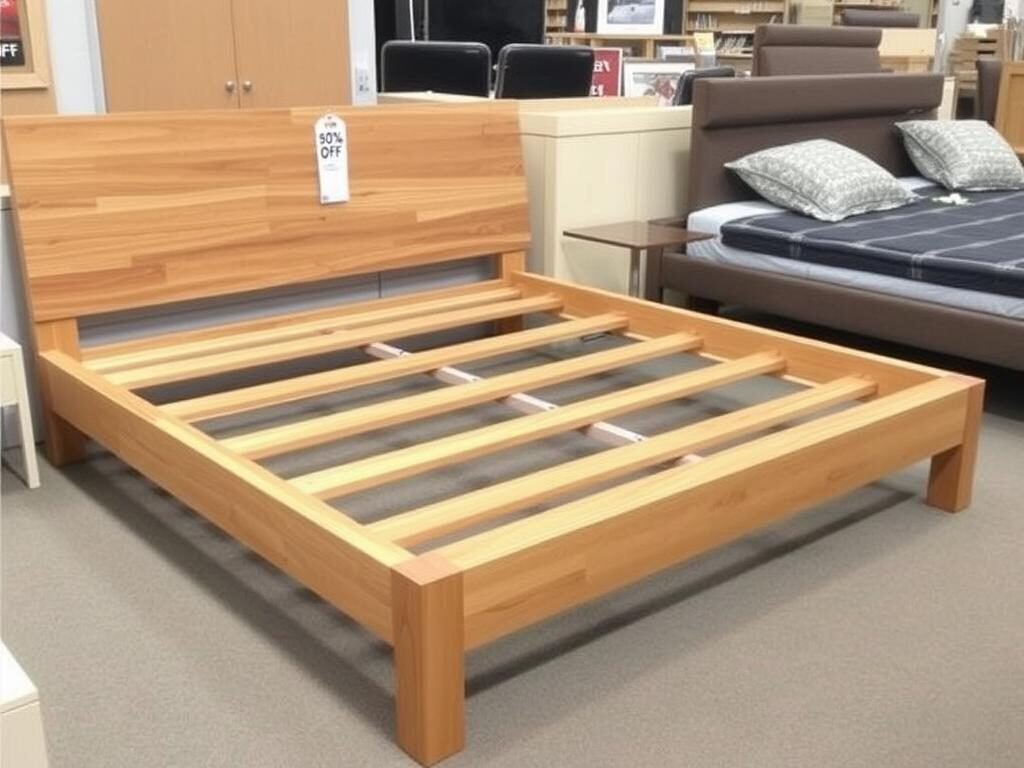 Wooden platform bed frame with up to 60% off at Archer's Sleep Centre
