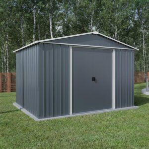 10' x 10' Yardmaster Castleton Anthracite Metal Shed (3.03m x 2.98m)