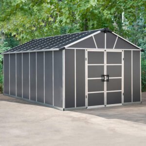 11' x 17.2' Palram Canopia Yukon Premium Dark Grey Plastic Shed (3.32m x 5.19m)