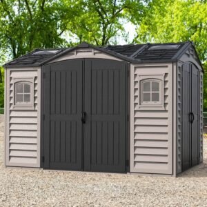 11' x 8' Saffron Apex Plus Plastic Vinyl Shed (3.26m x 2.4m)