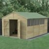 15' x 10' Forest Beckwood 25yr Guarantee Shiplap Pressure Treated Double Door Apex Wooden Shed (4.48m x 3.21m)