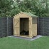 6' x 4' Forest Beckwood 25yr Guarantee Shiplap Pressure Treated Double Door Apex Wooden Shed (1.99m x 1.23m)