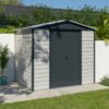 8' x 6' Yardmaster Shiplap Metal Shed Anthracite Finish (2.43m x 1.97m)