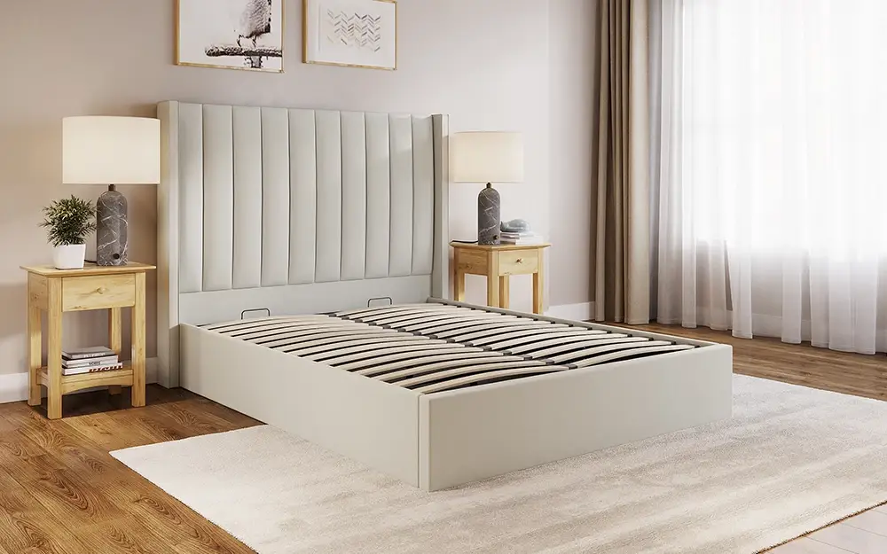 Novo Victoria Fabric Ottoman Bed Frame, Double