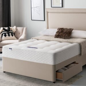 Silentnight Ortho Dream Star Miracoil Divan Bed Set, Single, No Headboard Required, No Storage, Sandstone