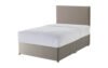 Silentnight Sandstone Divan Bed, Small Double, No Headboard Required, Half Ottoman Storage