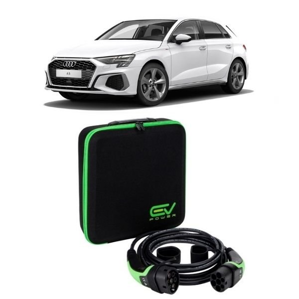 3 Pin to Type 2 - 5M - Audi A3 Charging Cable 3 Pin to Type 2 5M 6-12amp Adjustable (2.3kW)