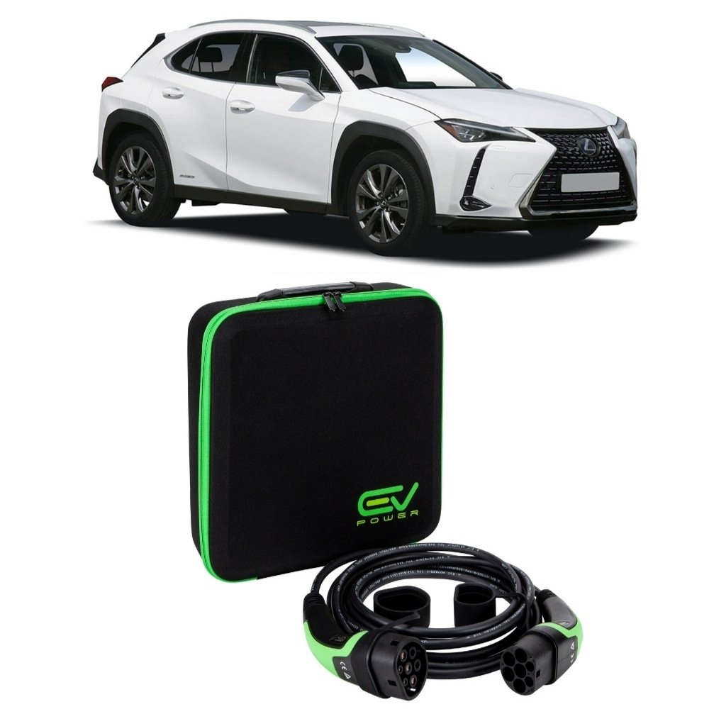 3 Pin to Type 2 - 5M - Lexus UX 300e Charging Cable 3 Pin to Type 2 5M 6-12amp Adjustable (2.3kW)