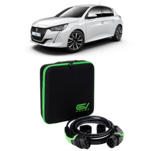 3 Pin to Type 2 - 5M - Peugeot e-208 Charging Cable 3 Pin to Type 2 5M 6-12amp Adjustable (2.3kW)