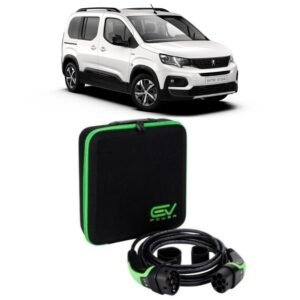 3 Pin to Type 2 - 5M - Peugeot e-Rifter Charging Cable 3 Pin to Type 2 5M 6-12amp Adjustable (2.3kW)