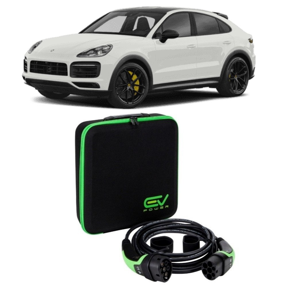 3 Pin to Type 2 - 5M - Porsche Cayenne E Charging Cable 3 Pin to Type 2 5M 6-12amp Adjustable (2.3kW)