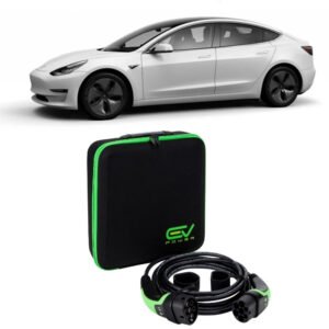 3 Pin to Type 2 - 5M - Tesla Model 3 Long Range Charging Cable 3 Pin to Type 2 5M 6-12amp Adjustable (2.3kW)