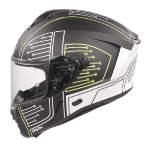 Airoh Spark Flow Motorcycle Helmet - Black Circuit Matt