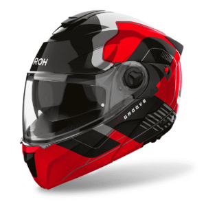 Airoh Specktre Flip-Front Motorcycle Helmet - Groove Red Gloss