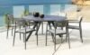 Alexander Rose Rimini Grey Ceramic Glass Round Garden Dining Table - 130cm