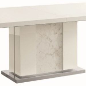 Alf Italia Canova White Gloss 6-8 Seater Extending Pedestal Dining Table