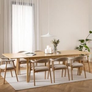 Atlantic Oak 8 Seater Extending Dining Table