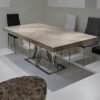 Aurora Marble Dining Table with Stainless Steel Base - Variation Available