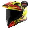 Axor X-Cross Adventure Motorcycle Helmet Flash Neon Yellow/Red Gloss