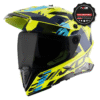 Axor X-Cross Adventure Motorcycle Helmet Neon Yellow/Blue Gloss