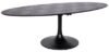 Blax Black Geometric Cube 10 Seater Oval Dining Table with Tulip Base