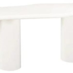 Bloomstone White Lime Plaster 12 Seater Pedestal Dining Table