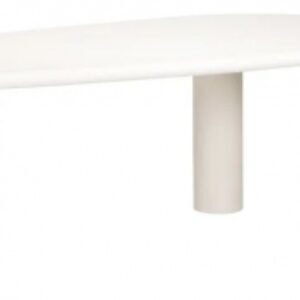 Bloomstone White Lime Plaster 8 Seater Pedestal Dining Table