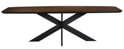 Bonvoy Brown Oak 12 Seater Dining Table with Spider Legs