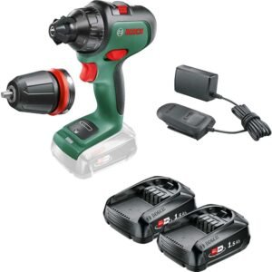 Bosch ADVANCEDDRILL P4A 18v Cordless Drill Driver 2 x 1.5ah Li-ion Battery Charger No Case