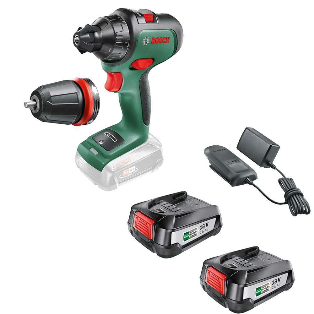 Bosch ADVANCEDDRILL P4A 18v Cordless Drill Driver 2 x 2.5ah Li-ion Battery Charger No Case