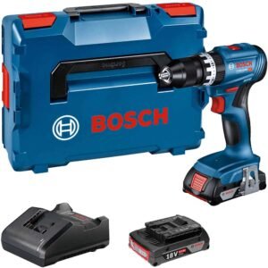 Bosch GSB 18V-45 18v Cordless Brushless Combi Drill 2 x 2ah Li-ion Battery Charger Case