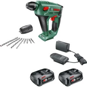 Bosch UNEO MAXX 18 LI P4A 18v Cordless Rotary Hammer Drill 2 x 2ah Li-ion Battery Charger No Case