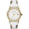 Burberry BU9110 Leather White Large Check Women's Watch
