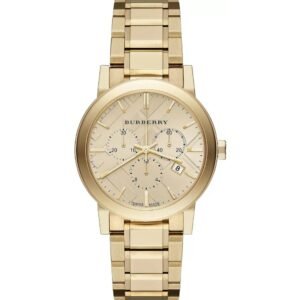 Burberry BU9753 City Chronograph Gold Dial Men's Watch