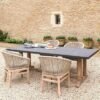 Burcot Outdoor Dining Table Large Slate Grey