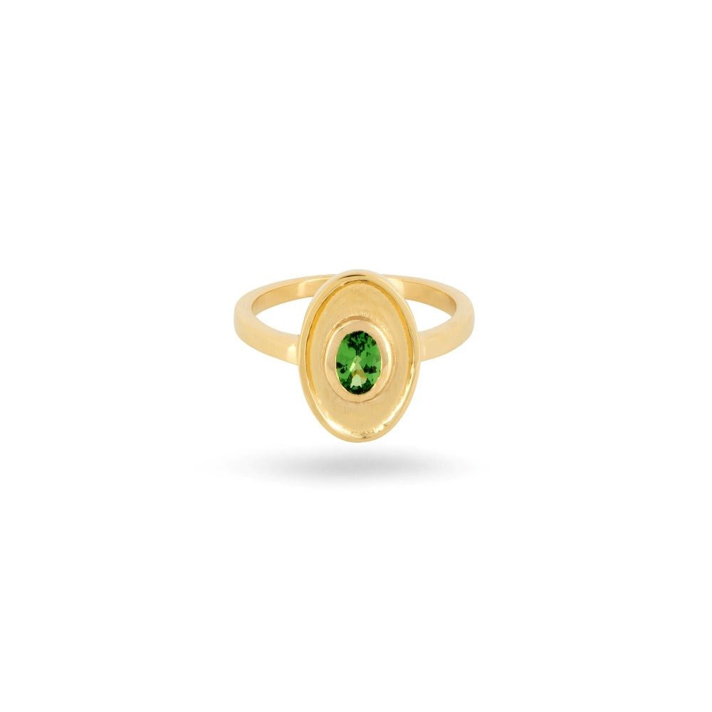 CEO's Deco Oval Tsavorite Ring
