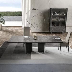 Carvelle Italian Dark Grey 8-10 Seater Extending Dining Table