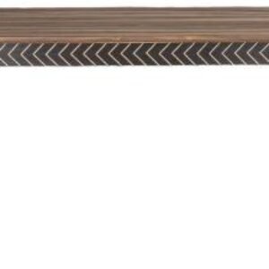 Clearance - Luxuria Sheesham Wood 6 Seater Dining Table with Black Geometric Trim - Brand New Item