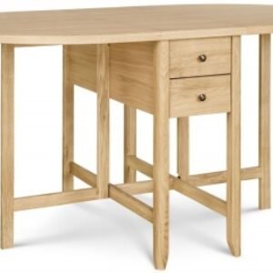 Clemence Richard Moreno Oak Drop Leaf Dining Table - 6 Seater