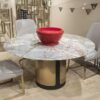 Compass Marble Round Pedestal Dining Table - Variation Available