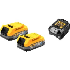 DeWalt DCB1102E2 18v XR Cordless 2 x Powerstack Batteries and Charger 1.7ah