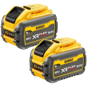 DeWalt DCB547 54v XR Cordless FLEXVOLT Li-ion Battery 9ah Pack of 2 9ah
