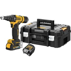 DeWalt DCF403 18V XR Cordless Brushless Riveter Gun 1 x 1.7ah Li-ion Powerstack Battery Charger Case