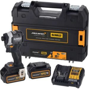 DeWalt DCF85MP2T 18v XR Cordless McLaren F1 Brushless Impact Driver 2 x 5ah Li-ion Battery Charger Case