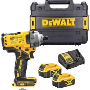 DeWalt DCF892 18v XR Cordless Brushless 1/2" Compact High Torque Wrench 2 x 5ah Li-ion Battery Charger Case