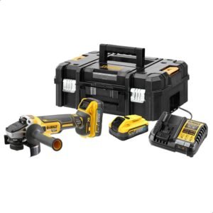 DeWalt DCG409 18v XR Cordless High Power Angle Grinder 125mm 2 x 5ah Li-ion Powerstack Battery Charger Case