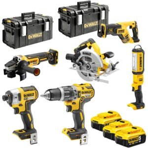 DeWalt DCK623P3 18v XR Cordless Brushless 6 Piece Power Tool Kit 3 x 5ah Li-ion Battery Charger Case