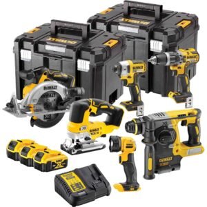 DeWalt DCK690P3T 18v XR Cordless Brushless 6 Piece Power Tool Kit 3 x 5ah Li-ion Battery Charger Case