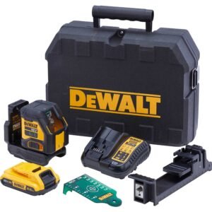 DeWalt DCLE34021 18v XR Cordless Cross Line Self Levelling Green Laser Level 1 x 2ah Li-ion Battery Charger Case